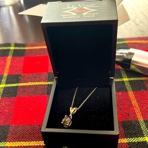 LeVian 1 ct. Chocolate Quartz Pendant Rose Gold Plated 925 SS Chain Necklace NWT